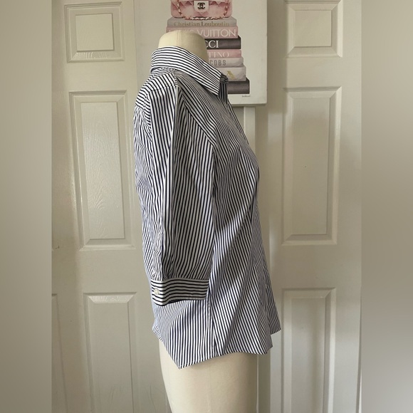 RALPH LAUREN Sport Striped Shirt - Black and White Size 8 - Picture 5 of 6